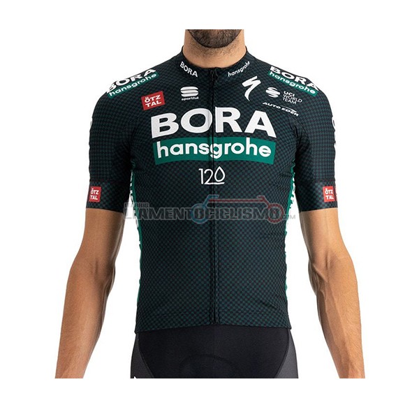 Abbigliamento Ciclismo Bora-Hansgrone Manica Corta 2021 Spento Verde